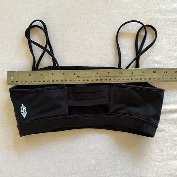 NWOT Black Free People FB Movement double strap strappy back Sports Bra M - Picture 5 of 7